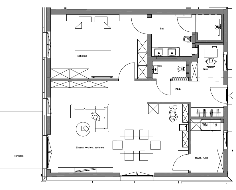 Hochwertige 2-Zimmer Mietwohnung im Herzen von Bissendorf - Grundriss