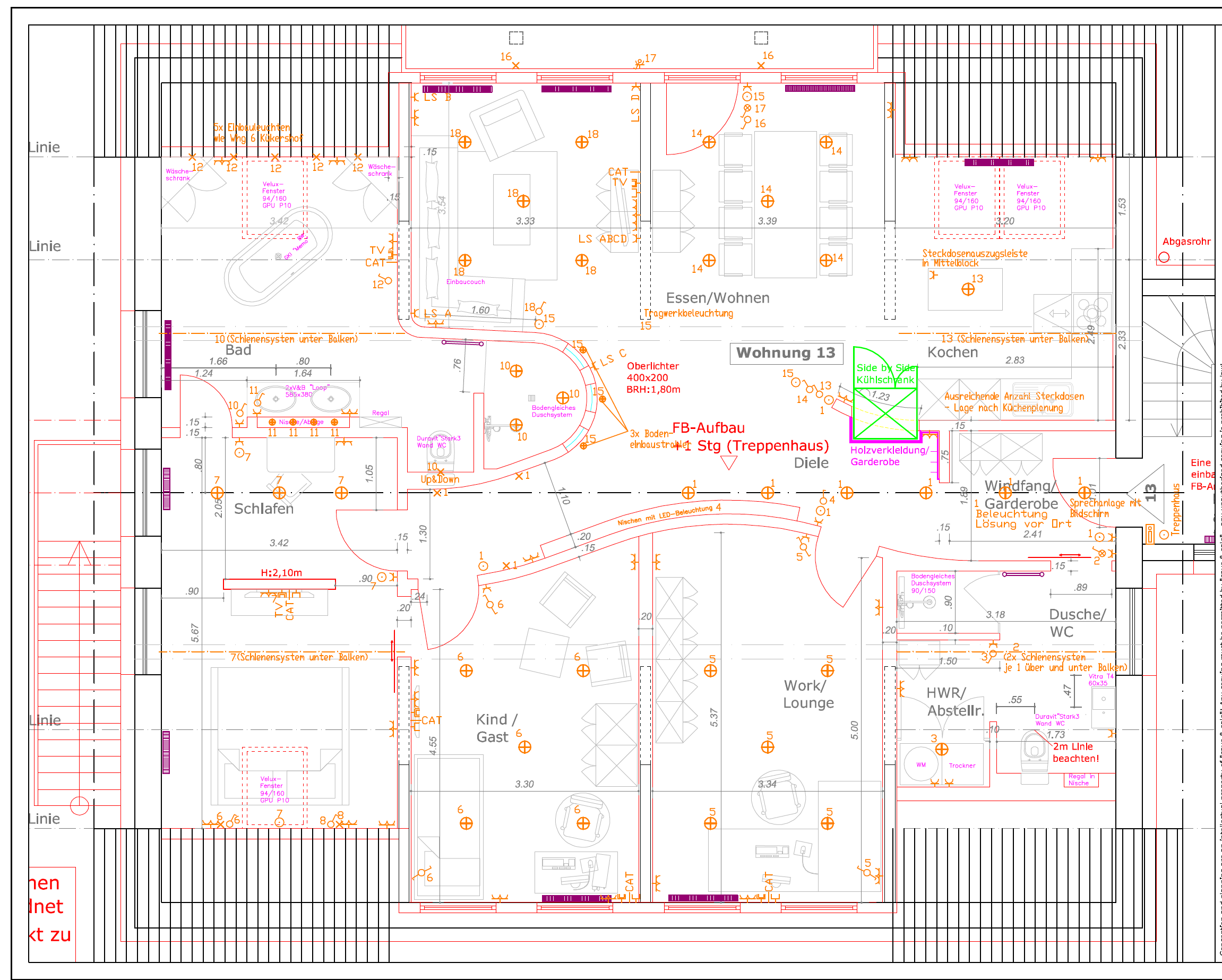 Einzigartige Design-Wohnung mit Seeblick - Grundriss